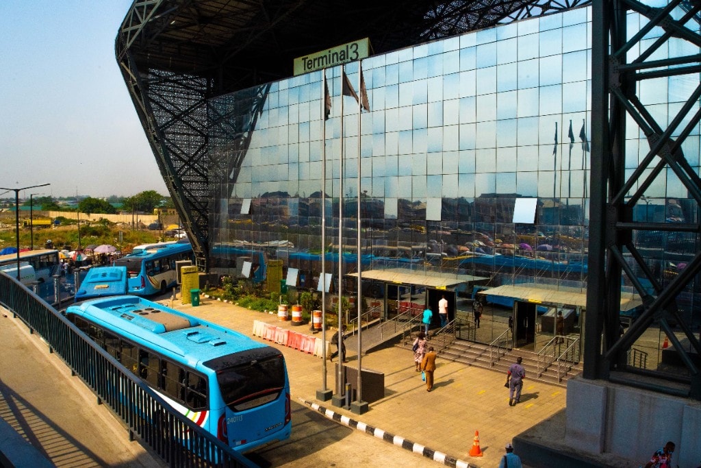 BRT buses at a FixIt-managed terminal exterior
