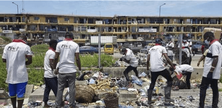 FixIt team clearing waste at a public site